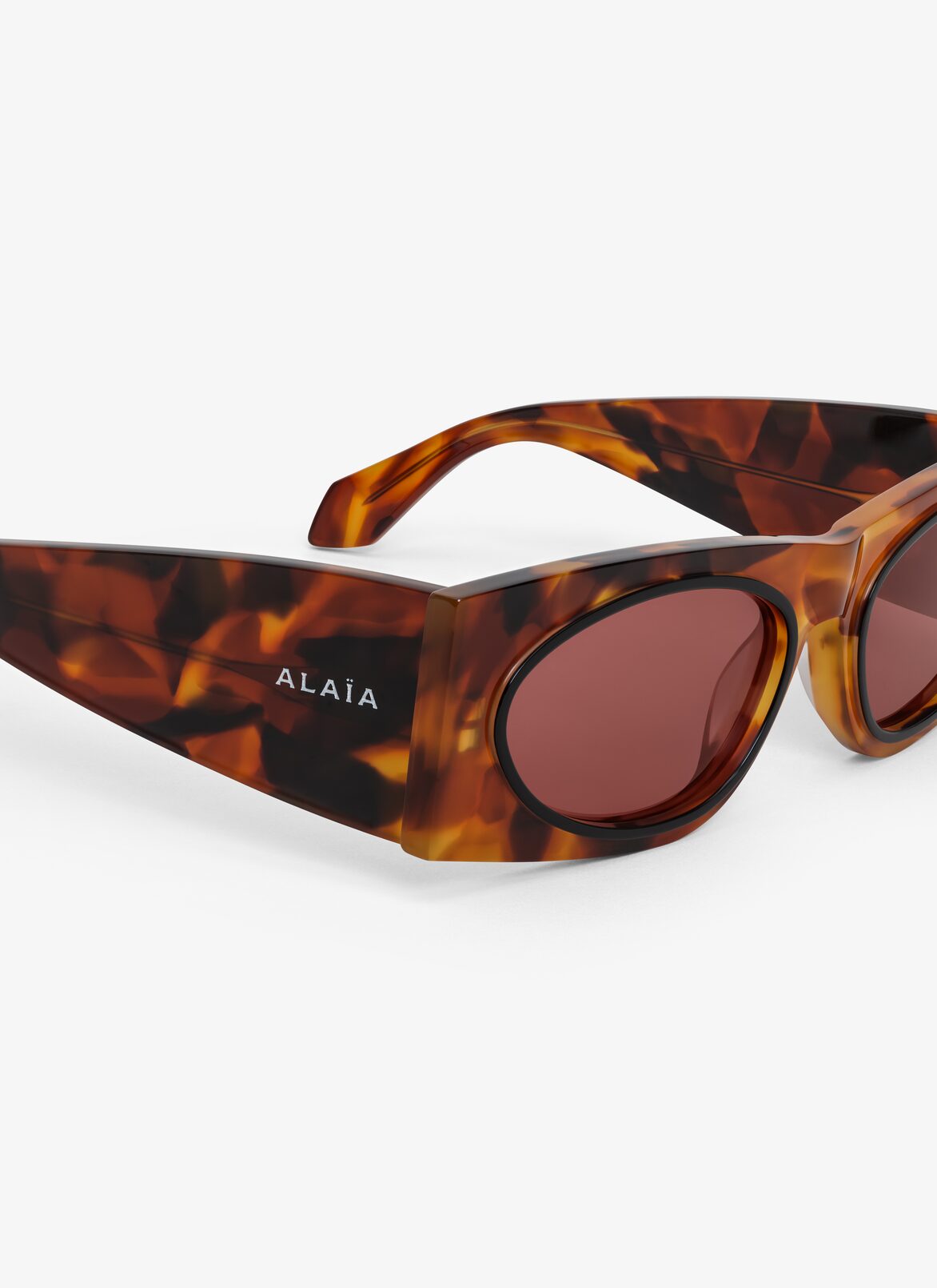 CAT EYE SUNGLASSES ALAÏA BROWNISH YELLOW CAT EYE SUNGLASSES